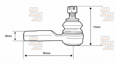 D-Max D1 Spec Tie Rod End Set Ball Joint Type M12 x1.25 - RPS13